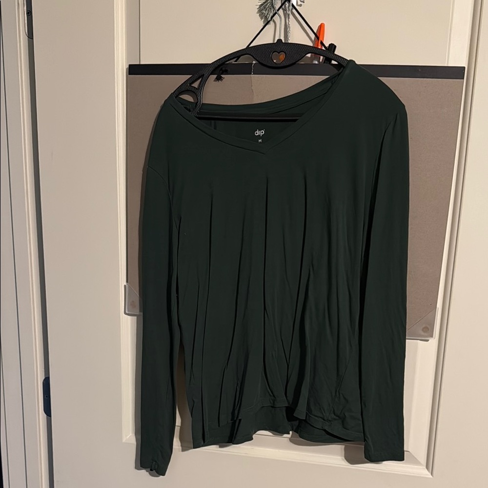 Dark Green Long Sleeve Top